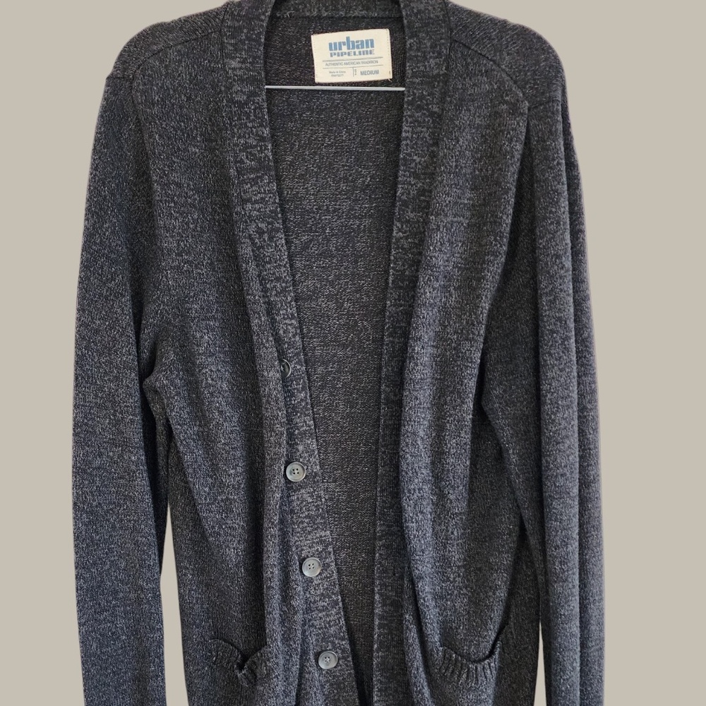 Urban Pipeline - Vintage Charcoal - Cotton Blend Cardigan Medium